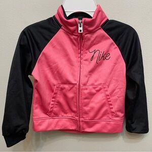 NWOT Nike Pink Black Zip-Up Active Track Jacket Sz. 24M